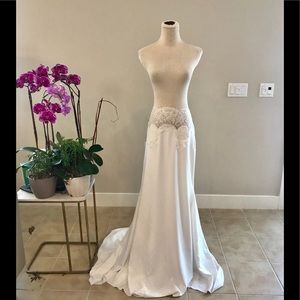 Rosa Clara Nicea lace crepe skirt